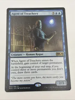 Agent of Treachery Core Set 2020 Regular Card, Near Mint Condition - Image 1