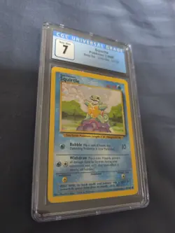 Pokemon CGC 7 Graded Card Squirtle Base Set Unlimited 63/102 - Image 2