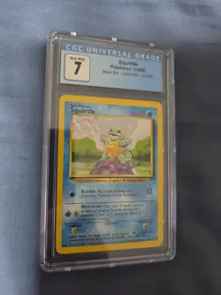 Pokemon CGC 7 Graded Card Squirtle Base Set Unlimited 63/102 - Image 3
