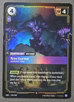 Riftbound League Of Legends Origins Foil Card OGN 194 Nocturne - Image 1
