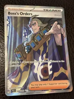 Pokemon TCG Boss's Orders Trainer Full Art Holo Rare Card 248/193 - Image 1