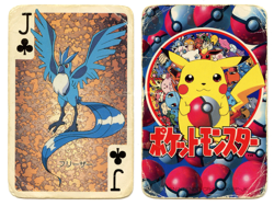 1998 Vintage Articuno Jack of Clubs Pokemon Televi-kun Playing Card - Image 1
