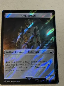 mtg surge foil token Alien // Cyberman, 0034/0056, Doctor Who, unplayed - Image 1