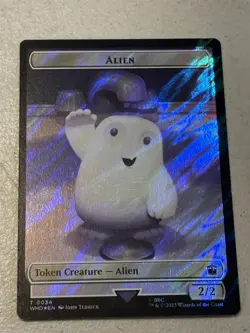 mtg surge foil token Alien // Cyberman, 0034/0056, Doctor Who, unplayed - Image 2