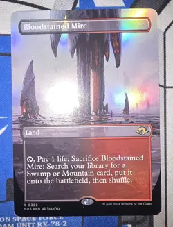 MTG - Modern Horizons 3 - Bloodstained Mire (Borderless) #0352 - Near Mint Foil - Image 1