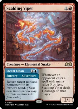 Scalding Viper NM RARE MTG Wilds of Eldraine [WOE] #235 Snake Near Mint Regular - Image 1