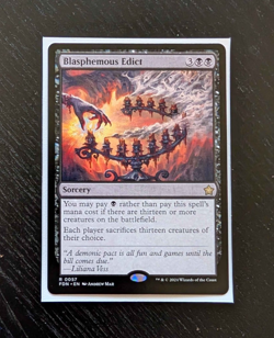 BLASPHEMOUS EDICT Rare Foundations Near Mint Magic: The Gathering - Image 1