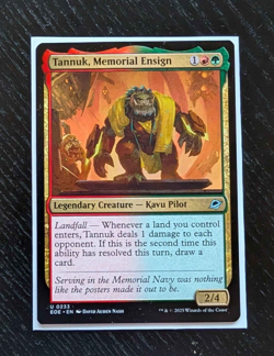TANNUK, MEMORIAL ENSIGN Foil Uncommon Edge of Eternities Near Mint MTG - Image 1