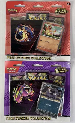 2X Pokemon Ascended Heroes Tech Sticker Collection Set GASTLY & CHARMANDER - Image 1