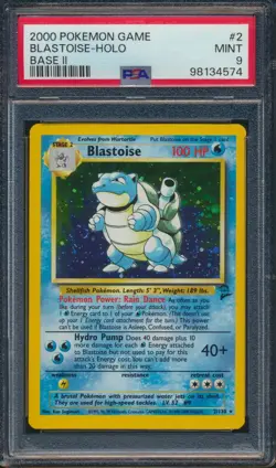 2000 Pokemon Game Base II Blastoise #2 Holo PSA 9 MINT - Image 1