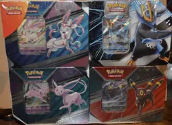 Pokemon Costco 4 Tin Set Umbreon, Sylveon, Espeon, Empoleon V Heroes NEW SEALED - Image 1