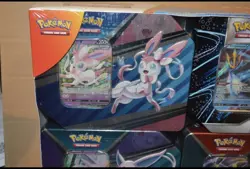 Pokemon Costco 4 Tin Set Umbreon, Sylveon, Espeon, Empoleon V Heroes NEW SEALED - Image 2