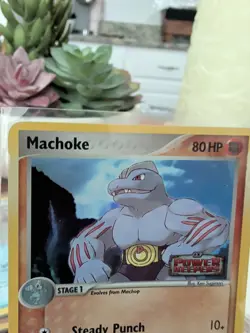 2007 Pokemon Machoke Holo Stamped EX Power Keepers 33/108 - Image 3