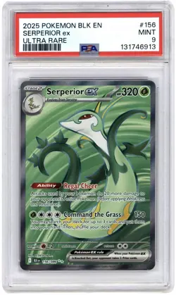2025 Pokemon BLK EN Serperior ex 156/086 Ultra RARE PSA 9 - Image 1