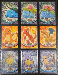 NM! BLUE Label 1999 Topps Pokemon Series 1 COMPLETE SET 90/90 EXCELLENT - Image 2