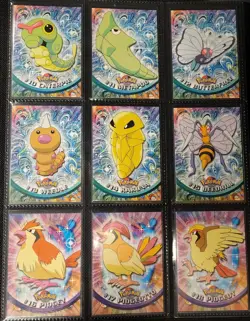 NM! BLUE Label 1999 Topps Pokemon Series 1 COMPLETE SET 90/90 EXCELLENT - Image 3