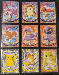 NM! BLUE Label 1999 Topps Pokemon Series 1 COMPLETE SET 90/90 EXCELLENT - Image 4