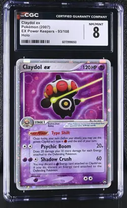 CGC 8 Claydol ex 2007 EX Power Keepers 93/108 Holo Pokemon Card - Image 1
