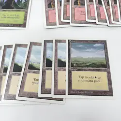 Lot of 50 Unlimited Magic The Gathering MTG Land Cards (10 of Each Color) NM LP - Image 2
