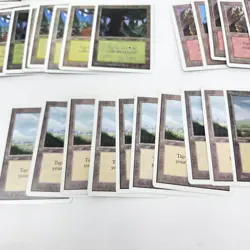 Lot of 50 Unlimited Magic The Gathering MTG Land Cards (10 of Each Color) NM LP - Image 3
