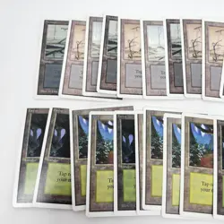 Lot of 50 Unlimited Magic The Gathering MTG Land Cards (10 of Each Color) NM LP - Image 5