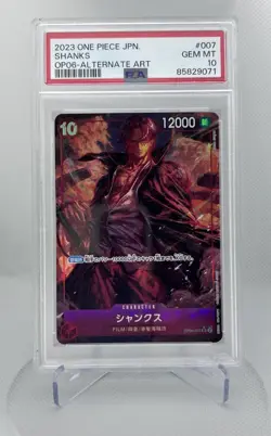 SHANKS OP06-007 2023 ALT ART Wings Of The Captain One Piece Card Game PSA 10 JP - Image 1