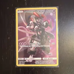 Pokemon Armored Mewtwo SM228 Promo Holo Basic Psychic Pokemon Card - Image 1