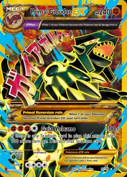 Pokemon Primal Groudon-EX (97/114) Ancient Origins MP HOLO - Image 1