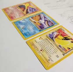POKEMON MOLTRES ARTICUNO ZAPDOS VINTAGE RARE PROMO BLACKSTAR EXCELLENT CONDITION - Image 3