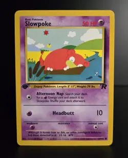 Pokemon TCG - SLOWPOKE - 1ST EDITION - 67/82 - TEAM ROCKET (2000) - WOTC - LP/NM - Image 1
