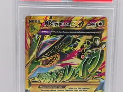 Pokemon 2015 XY Ancient Origins #98 Full Art M Rayquaza EX PSA 8 - Image 3
