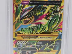 Pokemon 2015 XY Ancient Origins #98 Full Art M Rayquaza EX PSA 8 - Image 4