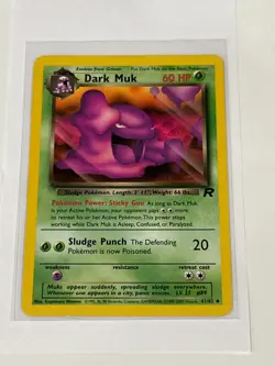 Dark Muk 41/82 Uncommon- Team Rocket- LP- Vintage Pokemon Singles - Image 1