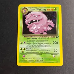 Dark Weezing - 14/82 [Team Rocket] Pokemon TCG - HOLO RARE - Vintage - MP - Image 1