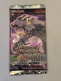 Yugioh Battles of Legend Crystal Revenge Factory Sealed Booster Pack Design D - Image 1