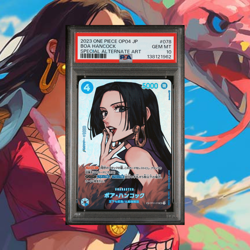 Boa Hancock One Piece 2023 Holo OP04 SR Special Alt Art Japanese OP01-078 PSA 10 - Image 1
