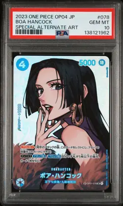 Boa Hancock One Piece 2023 Holo OP04 SR Special Alt Art Japanese OP01-078 PSA 10 - Image 4