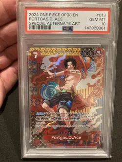 2024 One Piece Portgas.D.Ace Two Legends OP02-013 Special Alternate Art PSA 10 - Image 1