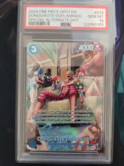 One Piece Donquixote Doflamingo Op01-073 Sp Alt Art Psa 10 - Image 1