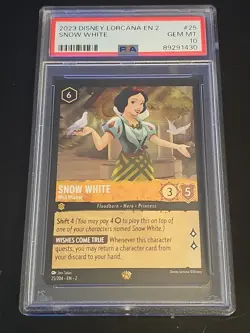 Disney Lorcana Floodborn Snow White Well Wisher 25/204 - PSA 10 Gem Mint - Image 1