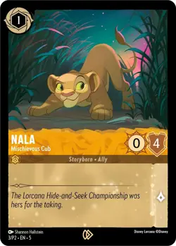 Nala - Mischievous Cub Cold Foil Lion King Promo Disney Lorcana 3 NM - Image 1