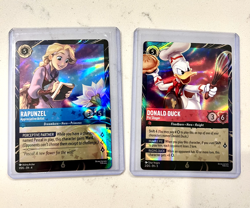 Disney Lorcana Magical Places- Rapunzel & Donald Duck EPCOT Promo Cards SET - Image 1