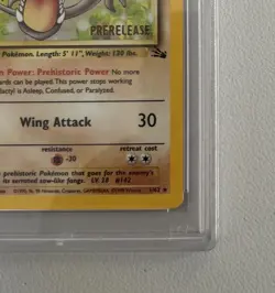 Aerodactyl 1st Edition RARE Prerelease POKEMON Card PSA 8 NM-MT FOSSIL Holo 1/62 - Image 3