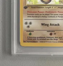 Aerodactyl 1st Edition RARE Prerelease POKEMON Card PSA 8 NM-MT FOSSIL Holo 1/62 - Image 4