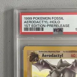Aerodactyl 1st Edition RARE Prerelease POKEMON Card PSA 8 NM-MT FOSSIL Holo 1/62 - Image 5