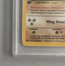 Aerodactyl 1st Edition RARE Prerelease POKEMON Card PSA 8 NM-MT FOSSIL Holo 1/62 - Image 4