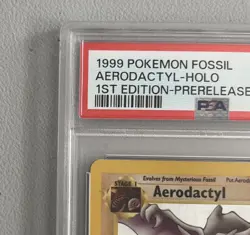 Aerodactyl 1st Edition RARE Prerelease POKEMON Card PSA 8 NM-MT FOSSIL Holo 1/62 - Image 5