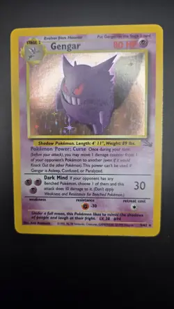 Gengar 5/62 — Near Mint — Fossil — Holo Rare Vintage Pokemon Card — WoTC 1999 - Image 2