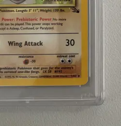 Aerodactyl 1st Edition RARE Prerelease POKEMON Card PSA 8 NM-MT FOSSIL Holo 1/62 - Image 3