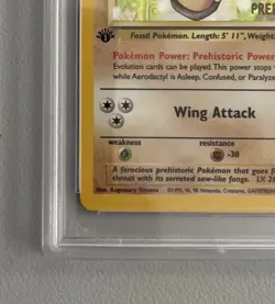 Aerodactyl 1st Edition RARE Prerelease POKEMON Card PSA 8 NM-MT FOSSIL Holo 1/62 - Image 4